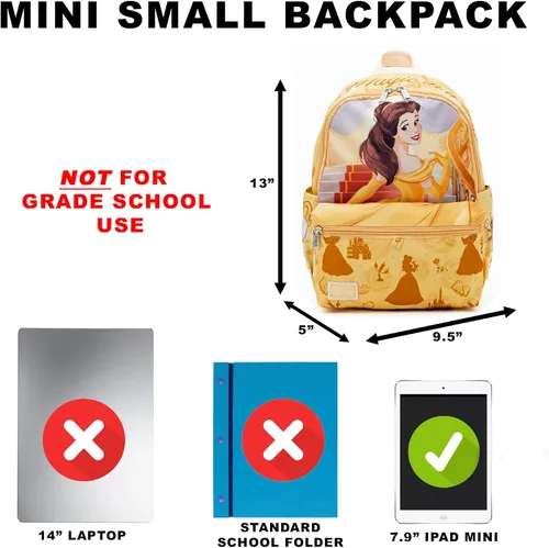 Vista 2 de Wondapop - La Bella y la Bestia - Mochila Belle de 13" Mini Nylon Deluxe