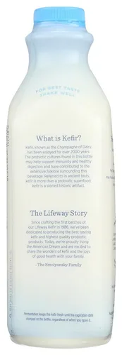 Vista 4 de Lifeway Probiótico sin grasa Kéfir, 32 onzas- 6 por caja.