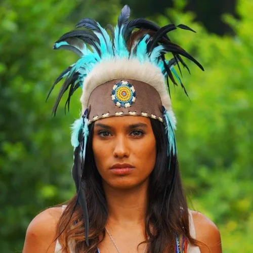 Vista 4 de Novum Crafts Tocado de plumas Inspirado en indios nativos americanos Elige
