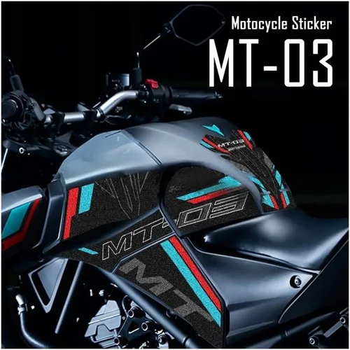 Vista 2 de Tank Pad Sticker Motorcycle Anti Slip Knee Grip Pad Fuel Tank Stickers Gas Cap Oil Protect Pad Frosted Decals for Yam&aha MT03