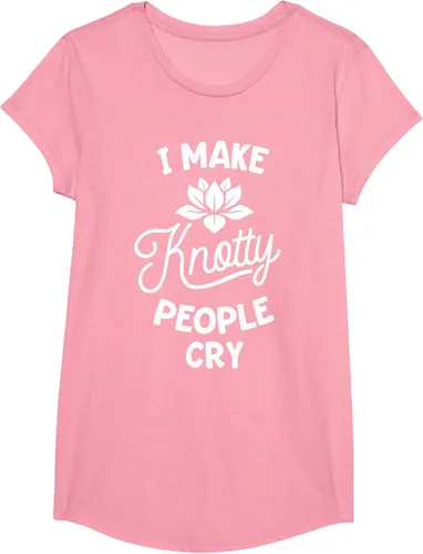 Vista 78 de Camiseta divertida de terapia de masaje I Make Knotty People Cry, Negro, S