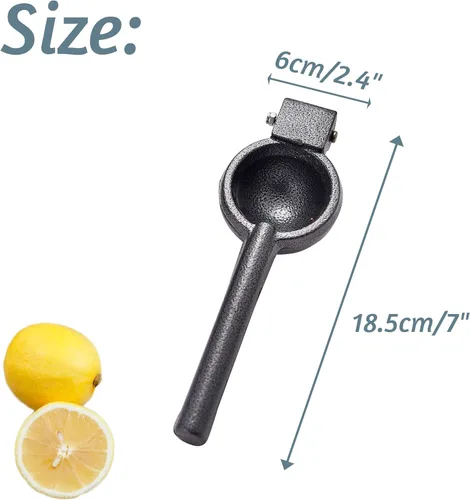 Vista 2 de ARC, J-002 - Exprimidor de limón y lima de hierro fundido, exprimidor de alta resistencia, exprimidor de cítricos frescos, ideal para exprimir