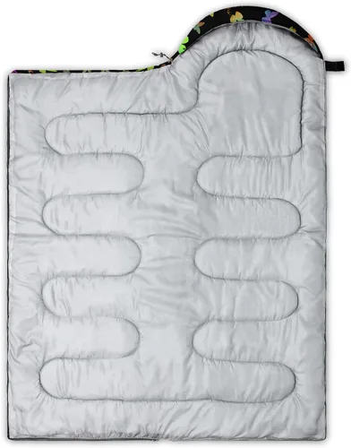 Vista 2 de HOSIMA Saco de dormir de mariposa para adultos y niños para campamento, saco de dormir ultraligero gótico negro para clima frío y verano.