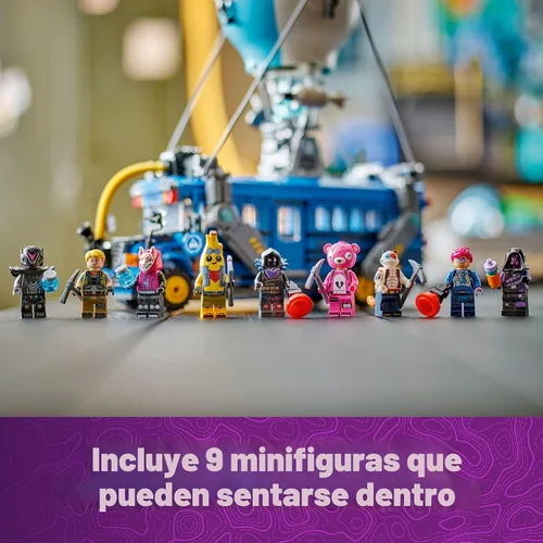 Vista 6 de LEGO Fortnite - Juguete de construcción de autobús de batalla – Juguete coleccionable de Fortnite para niños y niñas, a partir de 10 años – Juego