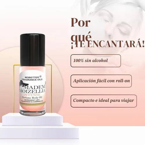 Vista 3 de MOBETTER FRAGRANCE OILS Madem Moizellia - Aceite corporal intenso de 1 onza para mujer