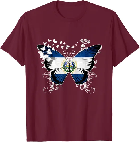 Vista 17 de Camiseta Salvadoreña Bandera El Salvador, Negro