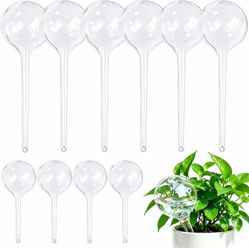 Vista 10 de MOONSOUND Globos de riego automático para plantas – 10 bombillas de riego automático para plantas en macetas de interior y exterior, cuidado