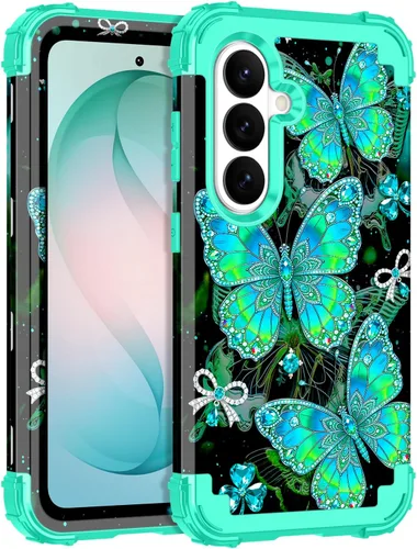Vista 26 de Rancase para Galaxy S25, Funda de tres capas, protección resistente a los golpes, paraguas de plástico duro + funda protectora de goma de silicona