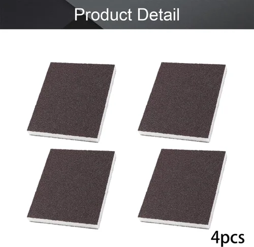 Vista 4 de Utoolmart Bloques de lijado de esponja de lijado, esponja de papel de lija húmedo y seco de grano 80, kit de esponja de arena lavable y 4 piezas