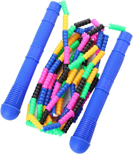 Vista 3 de NOLITOY 5 piezas de cuerda de saltar Slub diseño ejercicio cuerdas para niños estudiantes ligero entrenamiento fitness colores a granel