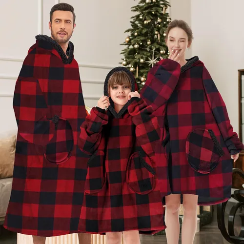 Vista 6 de Zando Manta con capucha 2024, manta para niños y adultos, regalo cómoda, sudadera con capucha de gran tamaño, forro polar Sherpa