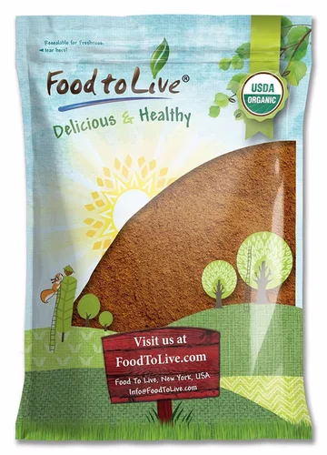 Vista 9 de Food to Live Cacao en polvo orgánico, 1 libra natural, sin azúcar, sin holandés, sin OMG, Kosher, Sirtfood, a granel