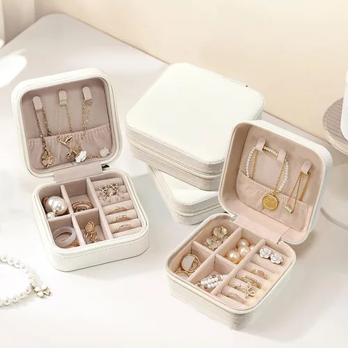 Vista 7 de 6 cajas de joyería (esmeralda) (blanco)