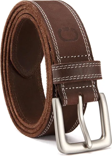 Vista 20 de CHAOREN Cinturón de cuero de grano completo para hombre, cinturones de trabajo para hombres, resistentes, uso diario para pantalones de mezclilla