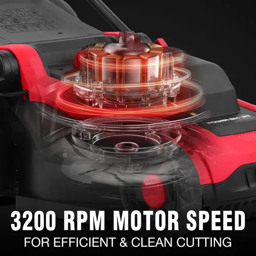 Vista 6 de PowerSmart - Cortacésped eléctrico con cable de 14 pulgadas, 12.5 amperios, altura de mango ajustable, 6 alturas de corte, bolsa de colección de 10