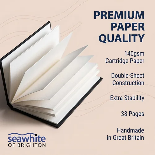 Vista 3 de Seawhite Pocket Concertina Sketchbook in Case 7x3.5 in (175mm x 90mm)