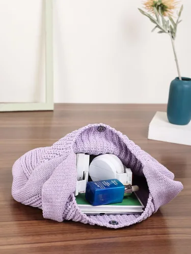 Vista 4 de ENBEI Bolsos de hombro para mujer Bolsos de ganchillo Bolso de punto grande Bolso de mano estético para la escuela lindo Bolsas de mano Bolsa