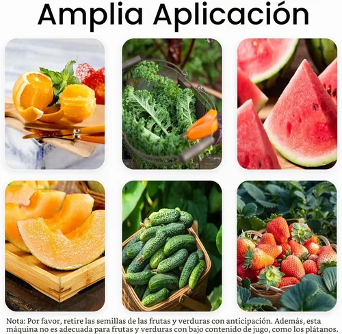 Vista 6 de Exprimidor comercial de verduras y frutas, separado automático de jugo y residuos, prensa de jugo resistente con varilla de empuje, exprimidor