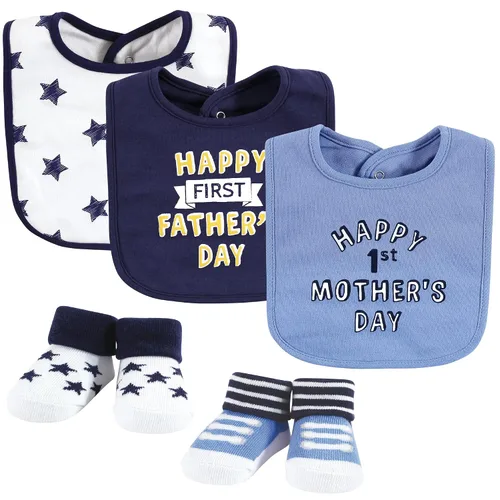 Vista 21 de Hudson Baby Conjunto de babero y calcetines unisex de algodón para bebé, Tamaño único Chica Calabaza