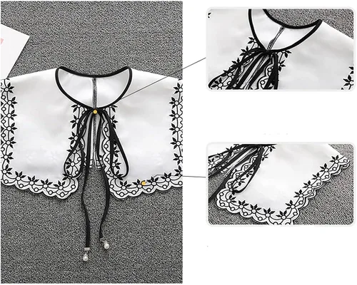 Vista 3 de YEKEYI - Collar con cuello falso desmontable para mujer y niña