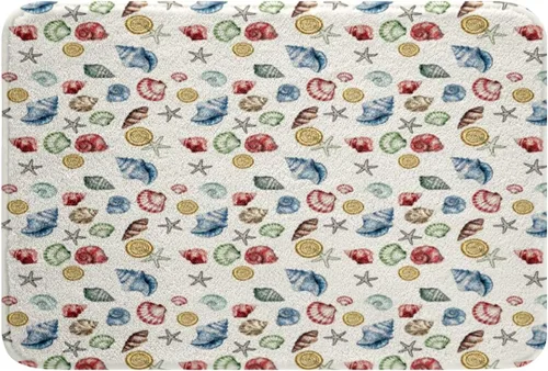 Vista 16 de Erosebridal Alfombras náuticas costeras de baño, tapete de baño con diseño náutico de ancla, tapete de baño antideslizante a rayas de 16 x 24