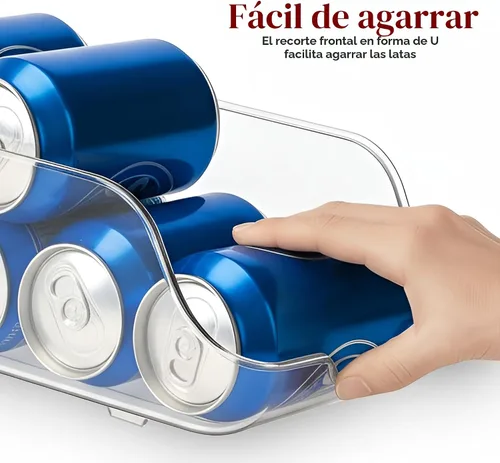 Vista 5 de Utopia Kitchen Organizador y dispensador de latas de soda para refrigerador/despensa, organizador de almacenamiento de latas duradero