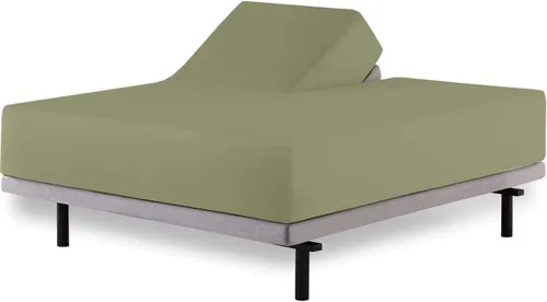 Vista 5 de Sábana bajera ajustable tamaño cuna, 100% algodón egipcio, bolsillo profundo, sábana bajera ajustable para cuna de 33 x 75 pulgadas, perfecta