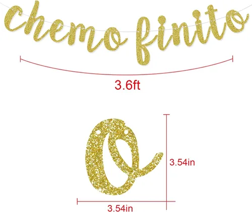 Vista 2 de Cartel de quimio finito, suministros de decoración para fiestas de sobrevivientes de cáncer, quimioterapia, sin cáncer, letrero de recaudación
