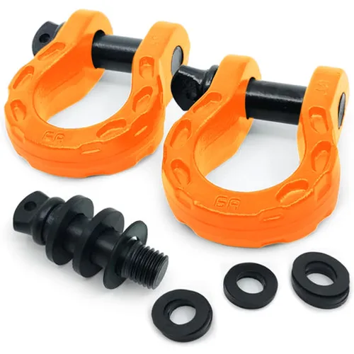 Vista 8 de GearAmerica - Grilletes mega, capacidad de 26.308 kg, más fuerte que los anillos D de 2 cm, grillete de remolque, pasador de 2,2 cm y arandelas