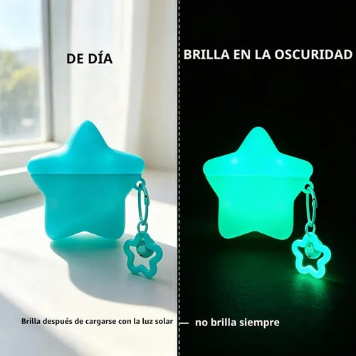 Vista 2 de Funda para AirPods Pro de 2ª/1ª generación, funda con estrella que brilla 1. Estrella luminosa azul