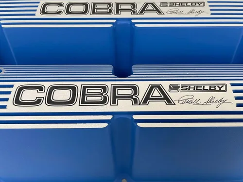 Vista 3 de Compatible con Ford Windsors - CS Shelby Signature, Cobra Pentroof Tall Valve Covers - Azul - Ansen USA