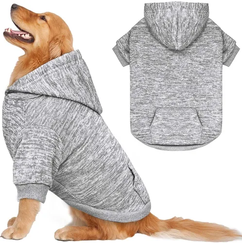 Vista 18 de Suéteres para perros pequeños, sudadera con capucha para perro, suéter de forro polar para mascotas, ropa suave con bolsillo, sudadera con capucha