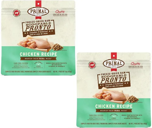 Vista 31 de Primal Comida para Perros Cachorro Liofilizada, Pronto Mini Nuggets; Sirva con Cuchara, Comida Completa y Equilibrada; También Use Como Tapa