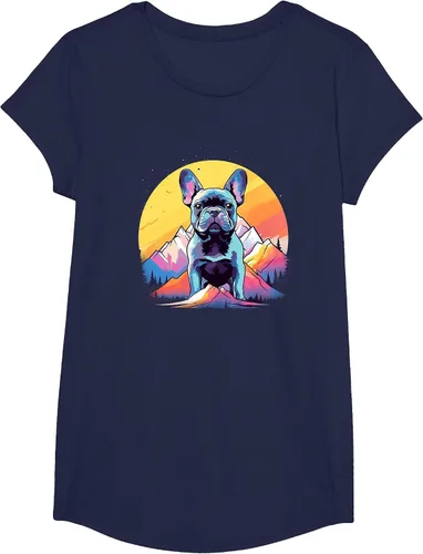 Vista 74 de French Bulldog Dog Men Women Kids T-Shirt Asphalt Grey