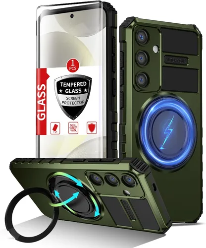 Vista 55 de Funda magnética para Samsung Galaxy Note 20 Ultra compatible con carga inalámbrica MagSafe, con 1 protector de pantalla, anillo de soporte integrado