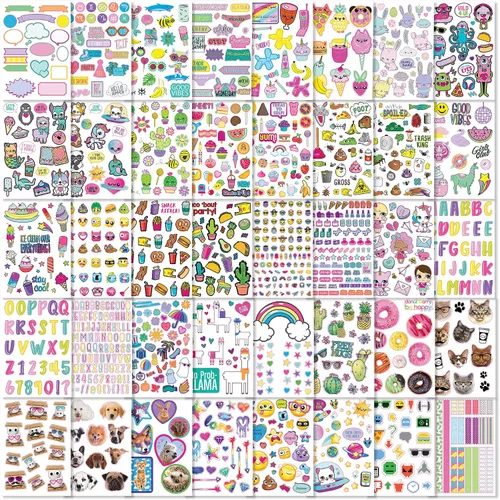 Vista 8 de Fashion Angels Más de 1000 calcomanías ridículamente lindas para niños - Divertidas calcomanías de manualidades para álbumes de recortes