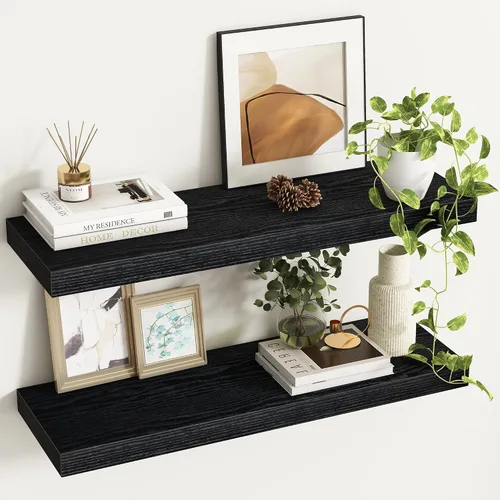 Vista 64 de Fun Memories Estantes flotantes – Estante de pared de 9.3 pulgadas de profundidad para decoración y almacenamiento – Estantería de exhibición