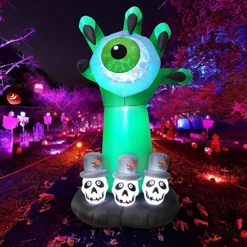 Vista 11 de Luxspire Inflables inflables de Halloween para exteriores de 8 pies Multicolor