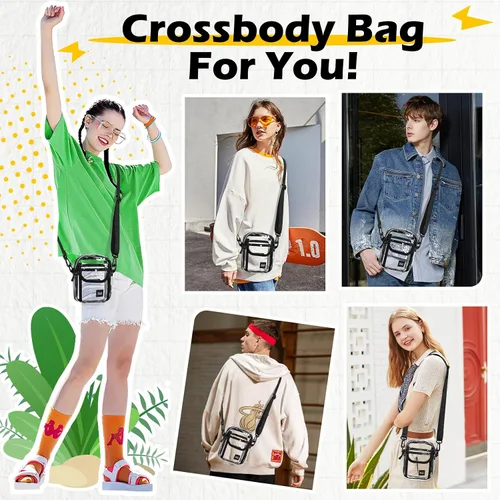 Vista 8 de Mini Crossbody Bag Shoulder Bag for Men, Small Messenger Satchel Bag for Women