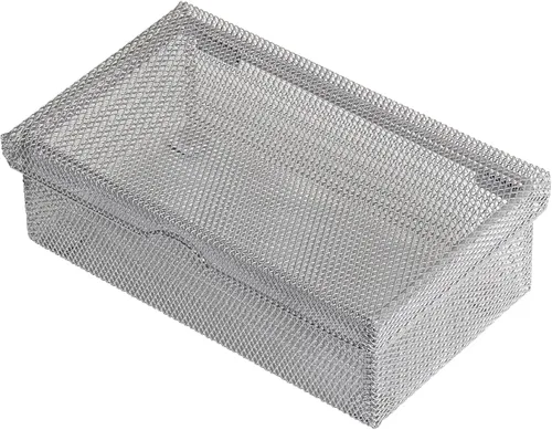 Vista 3 de Ybm Home Lápiz de malla con bisagras plateadas, marcadores, caja de almacenamiento de bolígrafos, soporte de suministros escolares Organizador