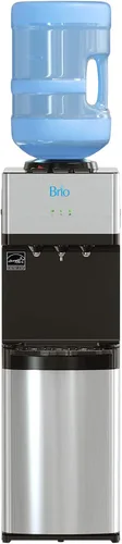 Vista 7 de Brio Dispensador de enfriador de agua de carga superior de edición limitada, acero inoxidable negro, agua caliente y fría, cierre de seguridad