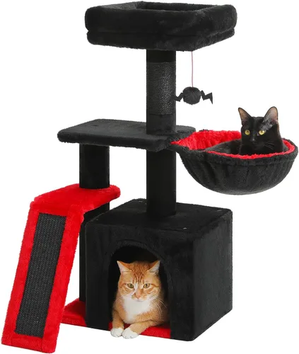Vista 12 de PETEPELA Árbol de cactus para gatos y gatos pequeños, torre para gatos de Beige