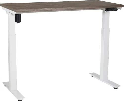 Vista 4 de Office Star Prado - Mesa motorizada de altura ajustable de 4 pies con control de memoria programable de 4 posiciones, parte superior de nogal urbano