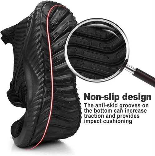 Vista 2 de Feethit - Tenis de correr fáciles de colocar transpirables, ligeros, cómodos, a la moda y antideslizantes para hombre