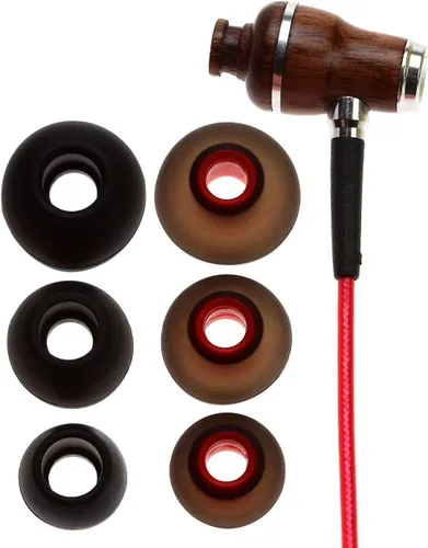 Vista 5 de Symphonized NRG 2.0 Auriculares intrauditivos de madera genuina con aislamiento de ruido con micrófono y cable de nailon