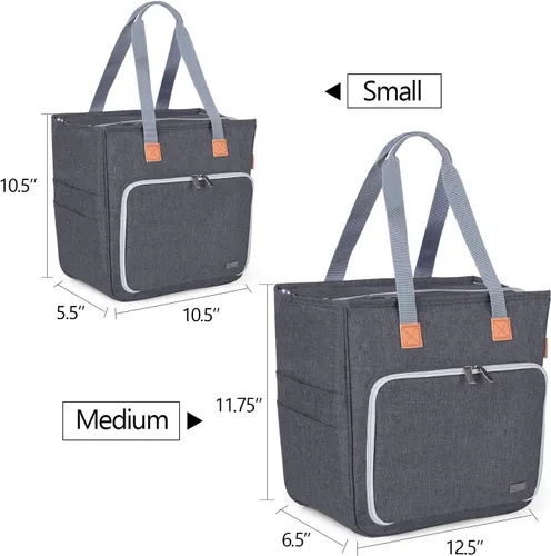 Vista 6 de LUXJA - Bolsa de almacenamiento para hilo de tejer, color gris