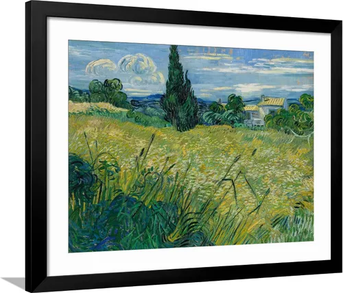 Vista 13 de ART.COM Impresiones artísticas enmarcadas para pared, diseño de trigo verde, 1889 por Vincent van Gogh, decoración escénica, 16 x 12 pulgadas, marco