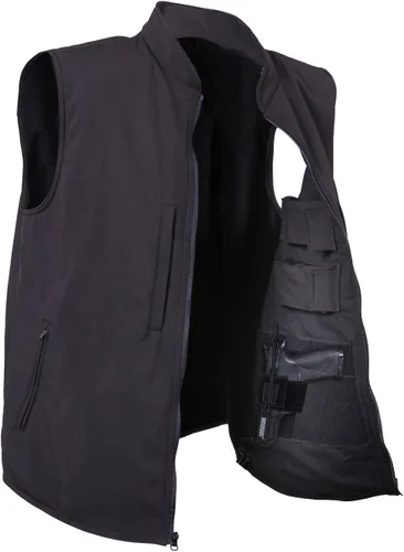 Vista 2 de Rothco Chaleco con bolsillos escondidos en tela de soft shell