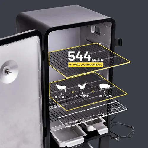 Vista 14 de Charbroil Ahumador eléctrico analógico, negro - 18202077