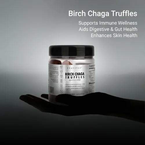 Vista 6 de Trufas de abedul Chaga, Apoyo diario al bienestar, Bocadillos de superalimentos naturales, Apoyo inmunológico, Salud de la piel, Salud intestinal